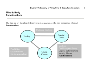 Mind & Body Functionalism
