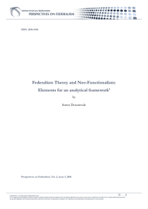 Federalism Theory and Neo-Functionalism