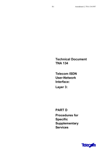 Technical Document TNA 134 Telecom ISDN User