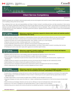 Client Service Competency