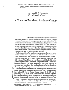 A Theory of Mandated Academic Change