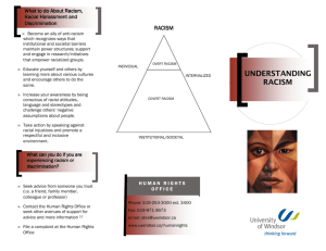 Understanding Racism brochure
