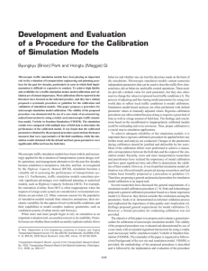 Development and Evaluation of a Procedure for the Calibration of