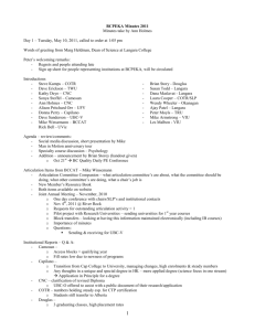 Physical Education & Kinesiology 2011 Meeting Minutes