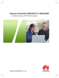 Huawei SmartAX MA5603T & MA5608T