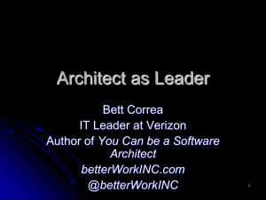 Architect as Leader