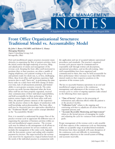 Front Office Organizational Structures: Traditional Model vs