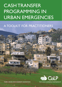 cash transfer programming in urban emergencies