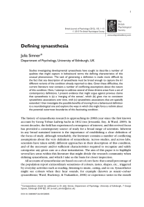 Defining synaesthesia - Wiley Online Library