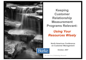 Keeping Customer Relationship Measurement