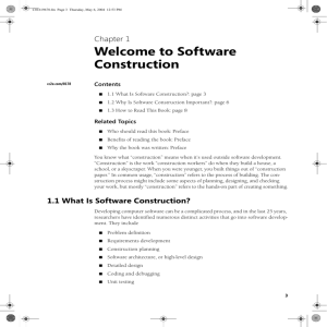 Welcome to Software Construction