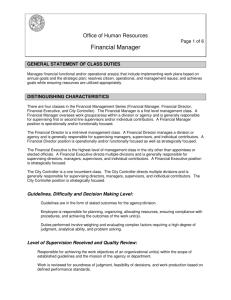 Financial Manager - City and County of Denver