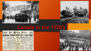 Canada in the 1920's