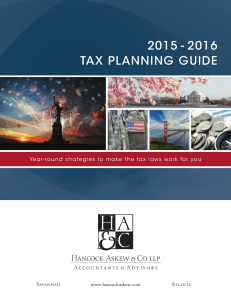 2015 – 2016 Tax Planning Guide