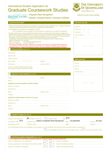 IWC UQ International Application Form