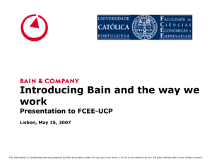 Introducing Bain and the way we work