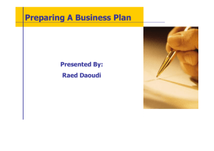 Presentation Business Plan