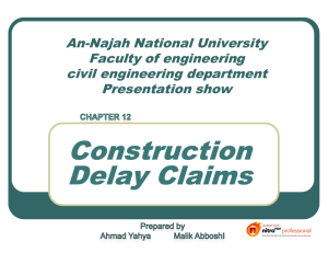 Construction Delay Claims - An-Najah Staff - An