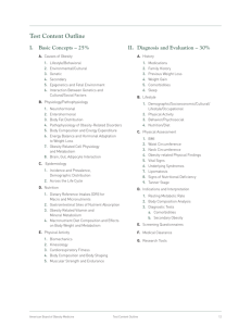 Test Content Outline - American Board of Obesity Medicine