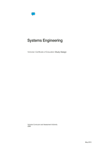 VCE Systems Engineering Study Design 2007-2011