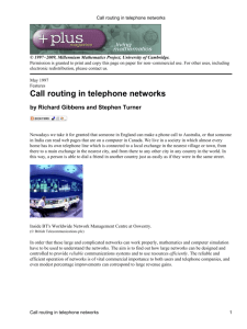Call routing in telephone networks