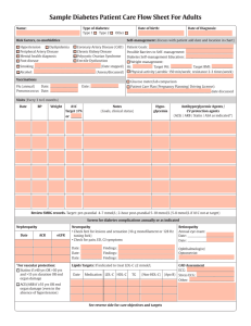 Diabetes Flow Sheet - CDA Clinical Practice Guidelines