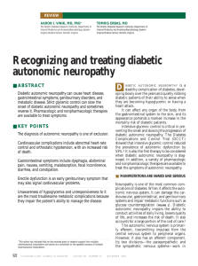 Recognizing and treating diabetic autonomic neuropathy