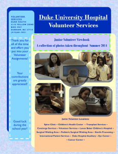 Duke University Hospital Volunteer Services