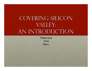 COVERING SILICON VALLEY: AN INTRODuCTION