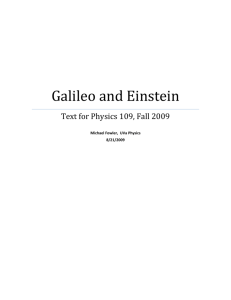 Galileo and Einstein - Nuclear Theory Group