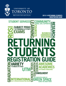 registration guide - University of Toronto Mississauga