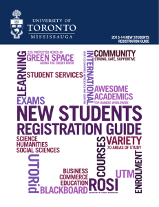2013-14 Registration Guide for New Students