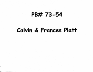 PB# 73-54 Calvin A Frances Piatt