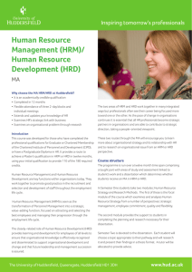 Human Resource Management (HRM)/ Human Resource