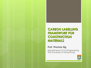 carbon labelling framework for construction materials