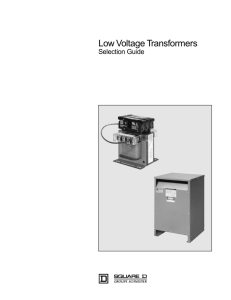 Low Voltage Transformers Selection Guide