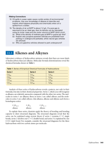 11.5 Alkenes and Alkynes (pp.543-556)