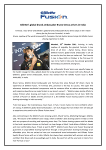Gillette's global brand ambassador Bruno Senna arrives in India
