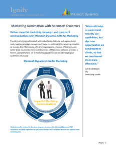 Marketing Automation with Microsoft Dynamics