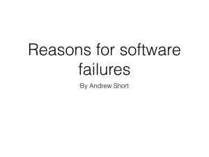 Reasons for software failures