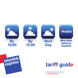 tariff guide - Interlink Express