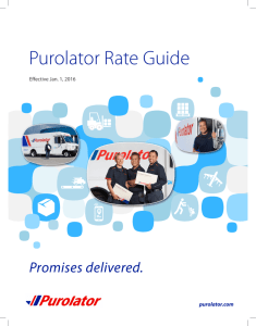 Purolator Rate Guide