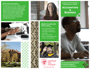 Accounting & Business - Chestnut Hill College
