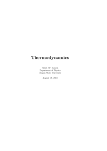 Thermodynamics Notes - Department of Physics | Oregon State