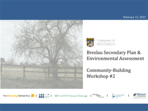 Breslau Secondary Plan & Environmental Assessment Community