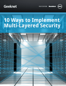 10 Ways to Implement Multi-Layered Security