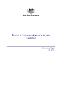 Review of Retirement Income Stream products