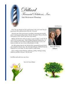 W|ÄÄtÜw - Dillard Financial Solutions Inc