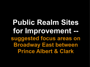 suggested focus areas on Broadway East between Prince Albert
