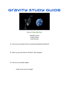 Gravity Study Guide
